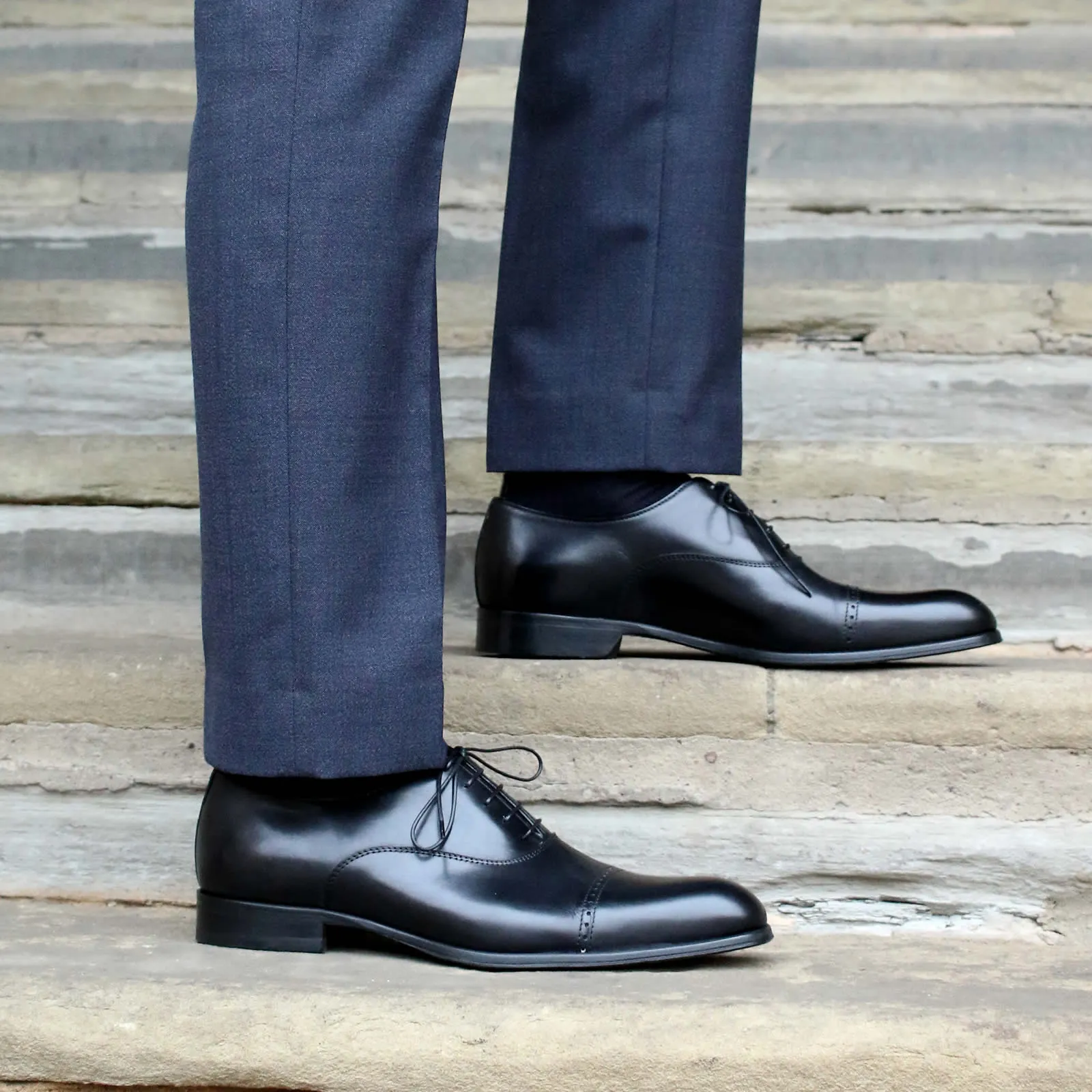 Harrow Cap Toe Oxford – Black