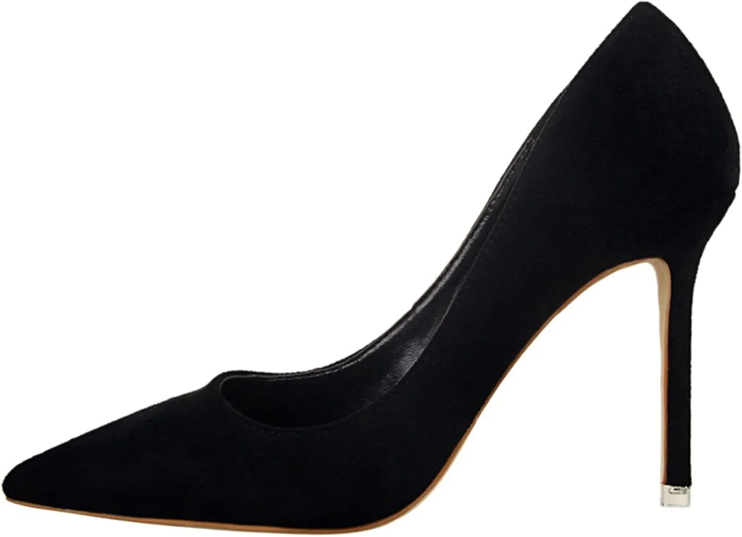 Hee grand Classic Pointed Toe Heels for Women Fashion Suede Stiletto Wedding Party Dress Shoes Office Pumps Lady High Heels