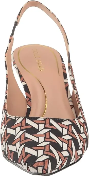 High-tech Faille Specialty items Kitten Heeled Pumps Sling Pointed Haan Cole Printed Toe Vandam Rattan