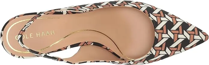 High-tech Faille Specialty items Kitten Heeled Pumps Sling Pointed Haan Cole Printed Toe Vandam Rattan