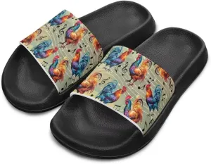 Howilath Chicken & Butterfly Slide Sandal for Kids Anti-Skid Beach Slippers Open Toe Quick Drying Sandal for Girls and Boys