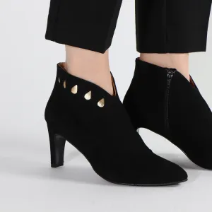 Iben Suede Black and Gold