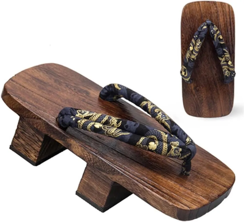 Japanese Style Cosplay Wooden Slippers Ninja Flip Flop Geta Sandal Clogs