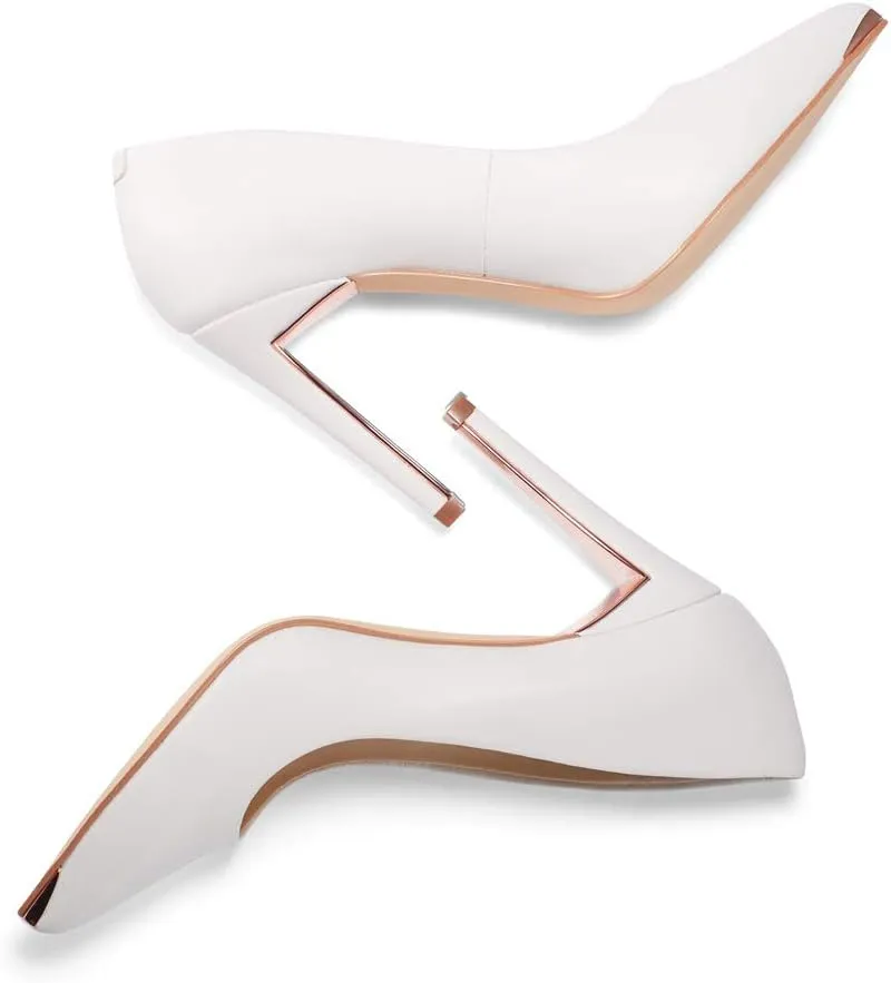 JENN ARDOR Womens Heels 4 Inch High Heels for Women Stiletto Pumps Closed Pointed Toe Office Lady Wedding Party Elegant Dress Heeded Shoes