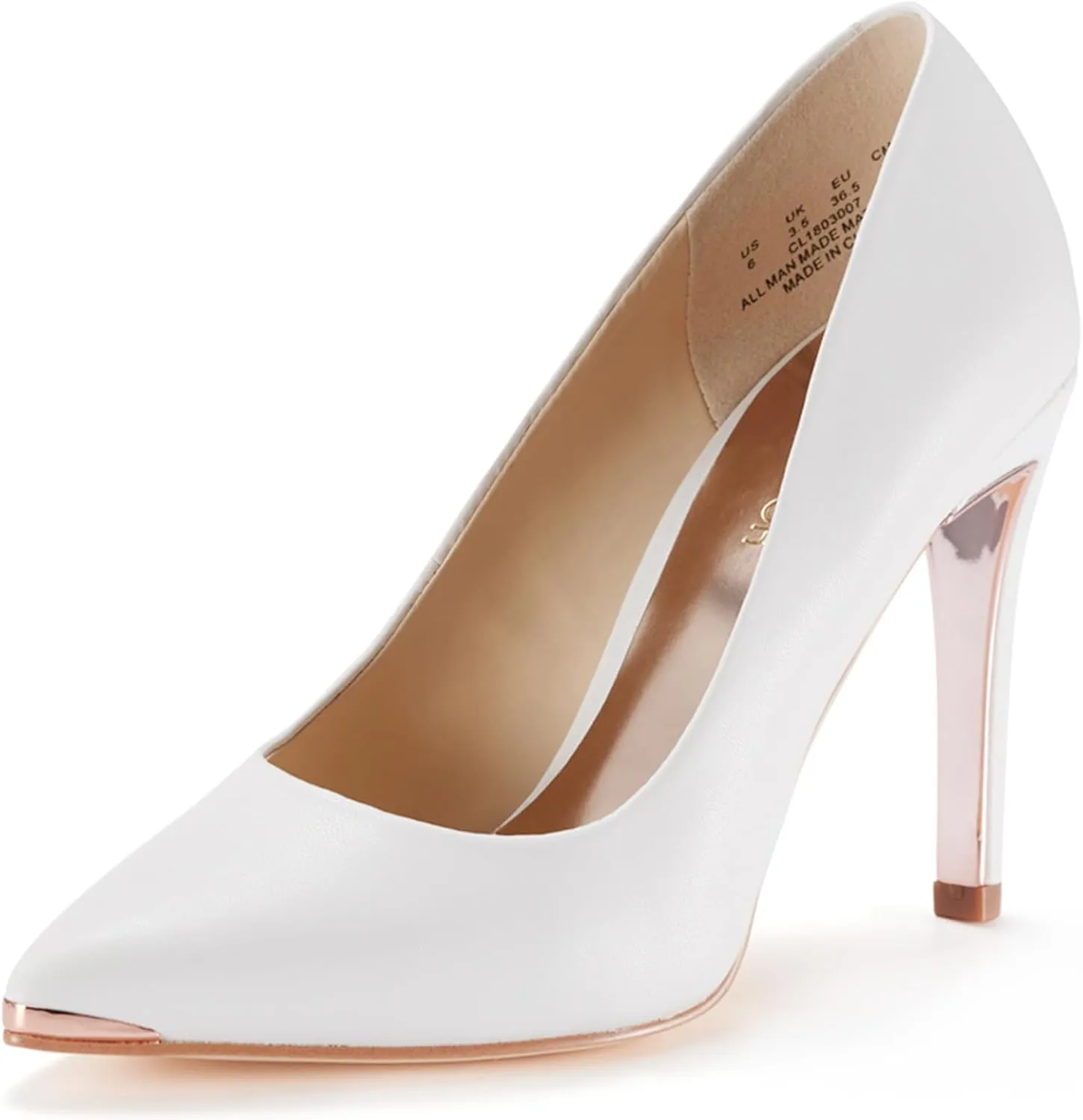 JENN ARDOR Womens Heels 4 Inch High Heels for Women Stiletto Pumps Closed Pointed Toe Office Lady Wedding Party Elegant Dress Heeded Shoes
