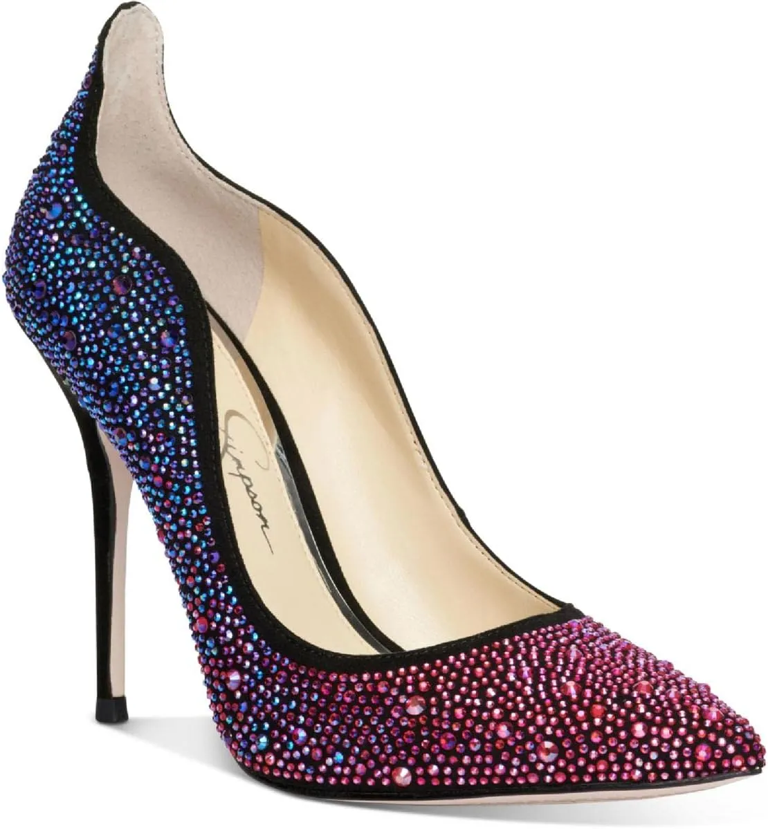 Jessica Simpson Womens Wayva Rhinestone Heels