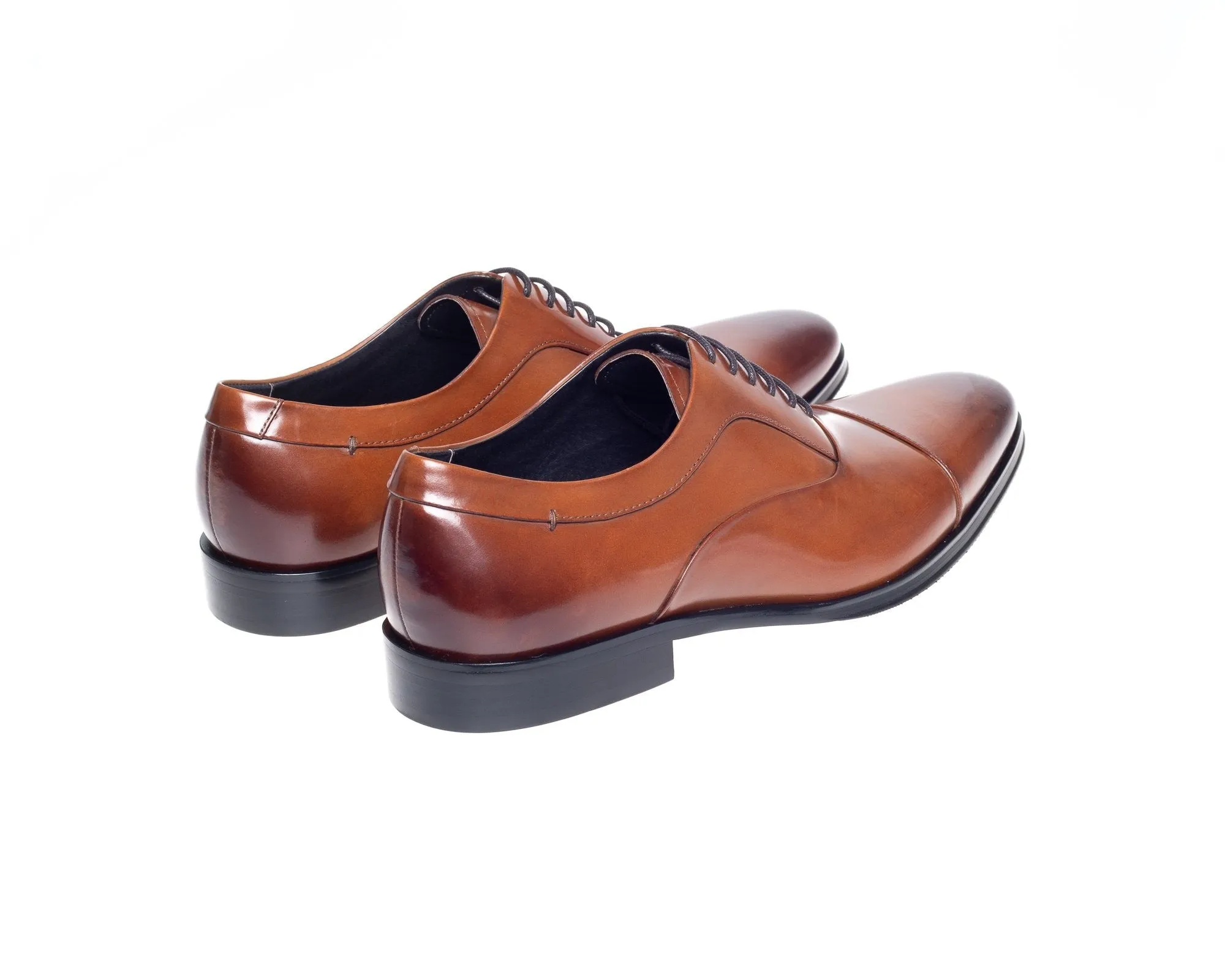John White Tan Capped Oxford Shoes Guildhall