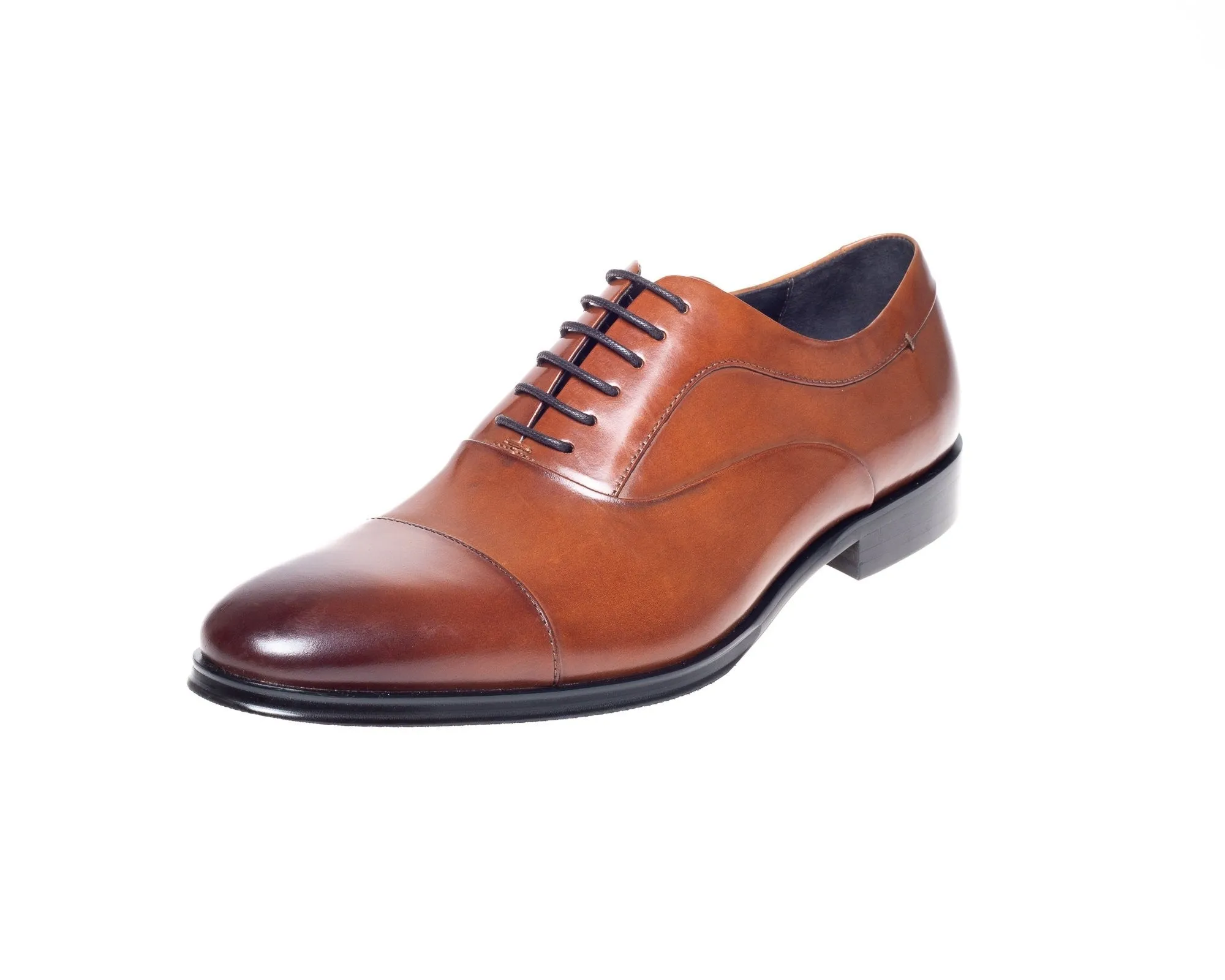 John White Tan Capped Oxford Shoes Guildhall