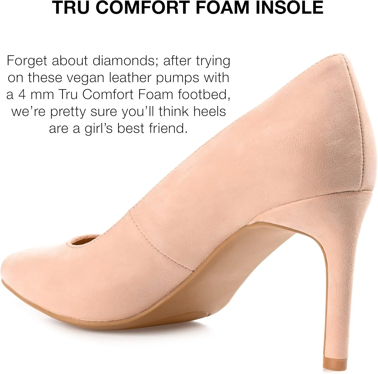 Journee Womens Monalee Tru Comfort Foam Square Toe Mid Heel Pumps