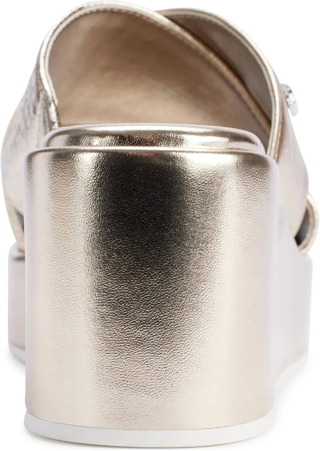 Karl Lagerfeld Paris Women's Cushioned Insole Everyday Caleigh-X Band Wedge Sandal Oxford Flat