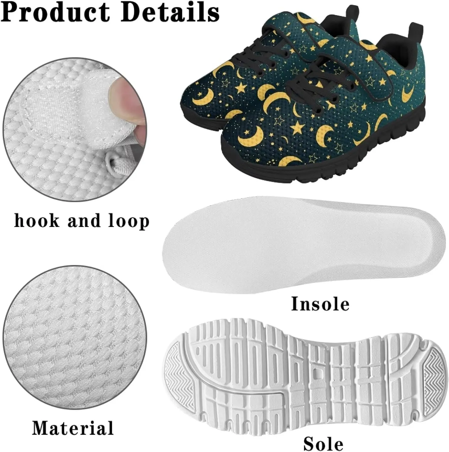 Kids Mesh Sneakers Single Buckle Arch Support Elastic Strap Sports Shoes for Boys Girls