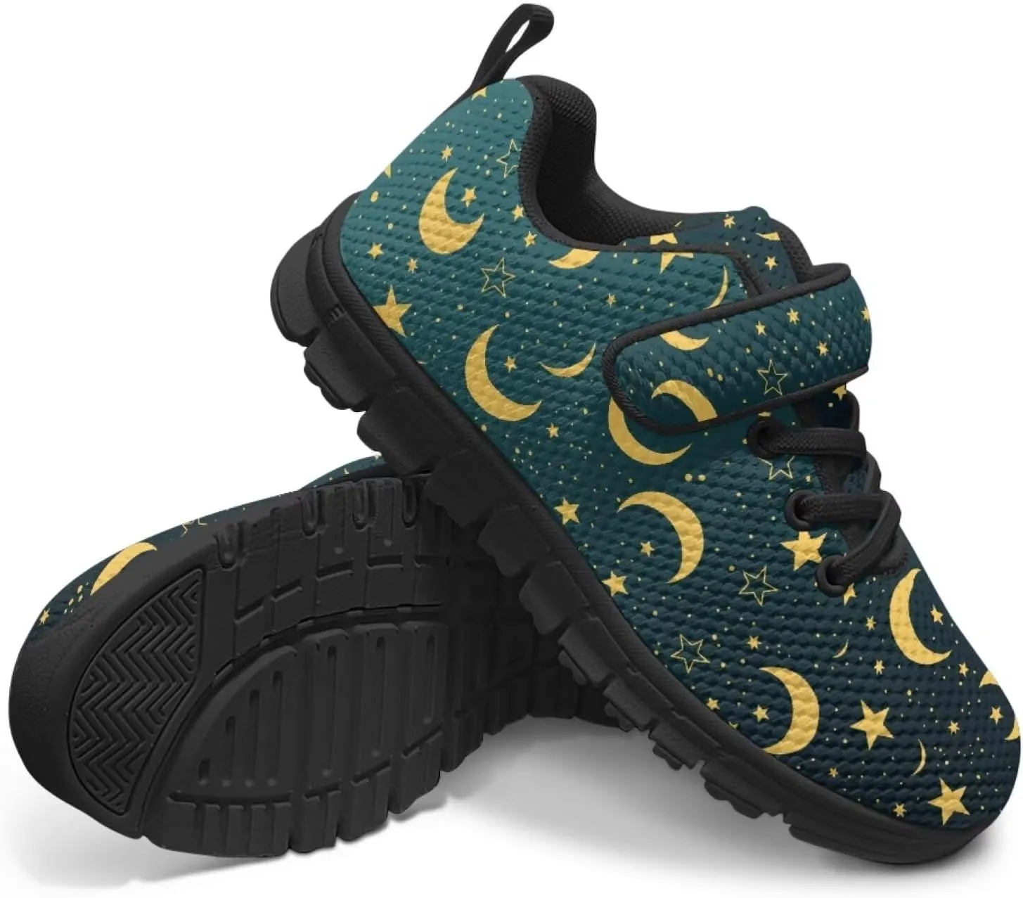 Kids Mesh Sneakers Single Buckle Arch Support Elastic Strap Sports Shoes for Boys Girls