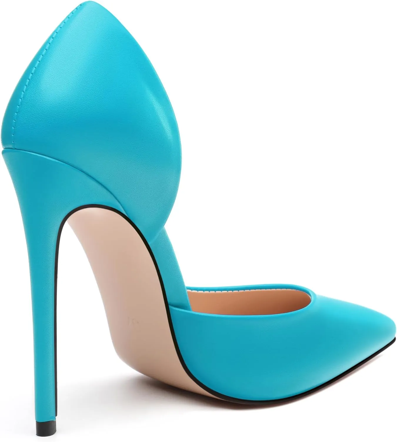 KUOARN Heels for Women High Stiletto Heels Closed Pointed Toe 4.7 Inch Pumps Fashion Sexy Wedding Evening Party Slip on Dress Shoes