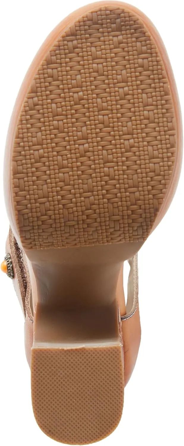 L'Artiste Debbihary Mary Jane Pump Shoes for Women | Pointed Closed Toe High Heels for Women with Rose Embossed Details and Adjustable Ankle Strap