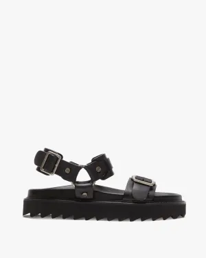 Leather Buckle Sandal