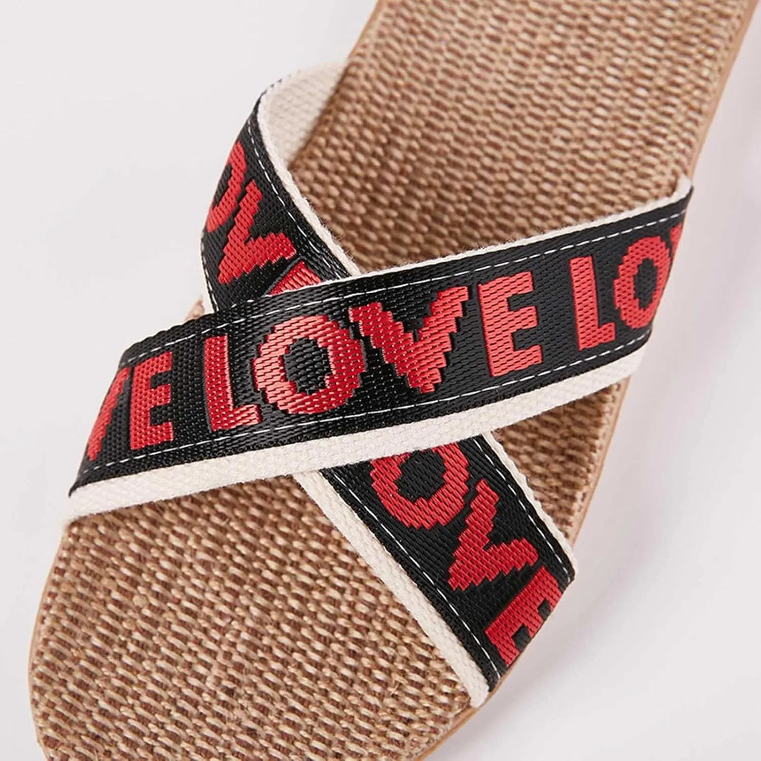 Linen Slippers Slippers For Fashion Ladies Women Breathable Bohemia Beach Slip On Shoes Casual Sandals