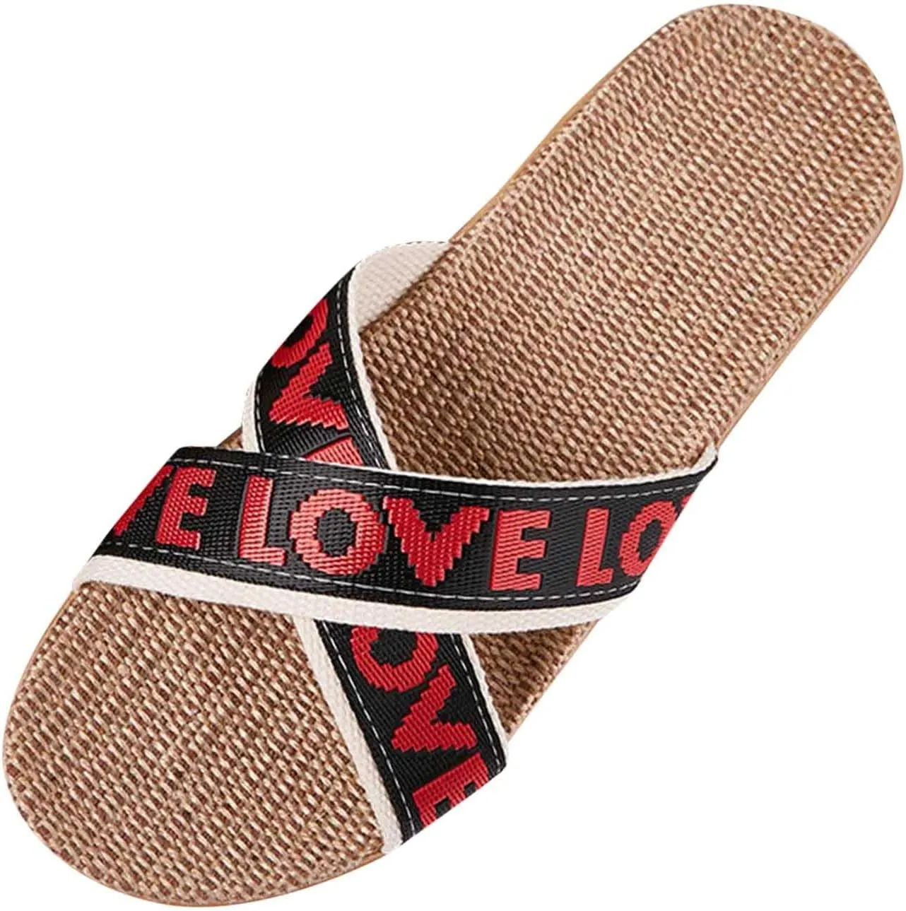 Linen Slippers Slippers For Fashion Ladies Women Breathable Bohemia Beach Slip On Shoes Casual Sandals