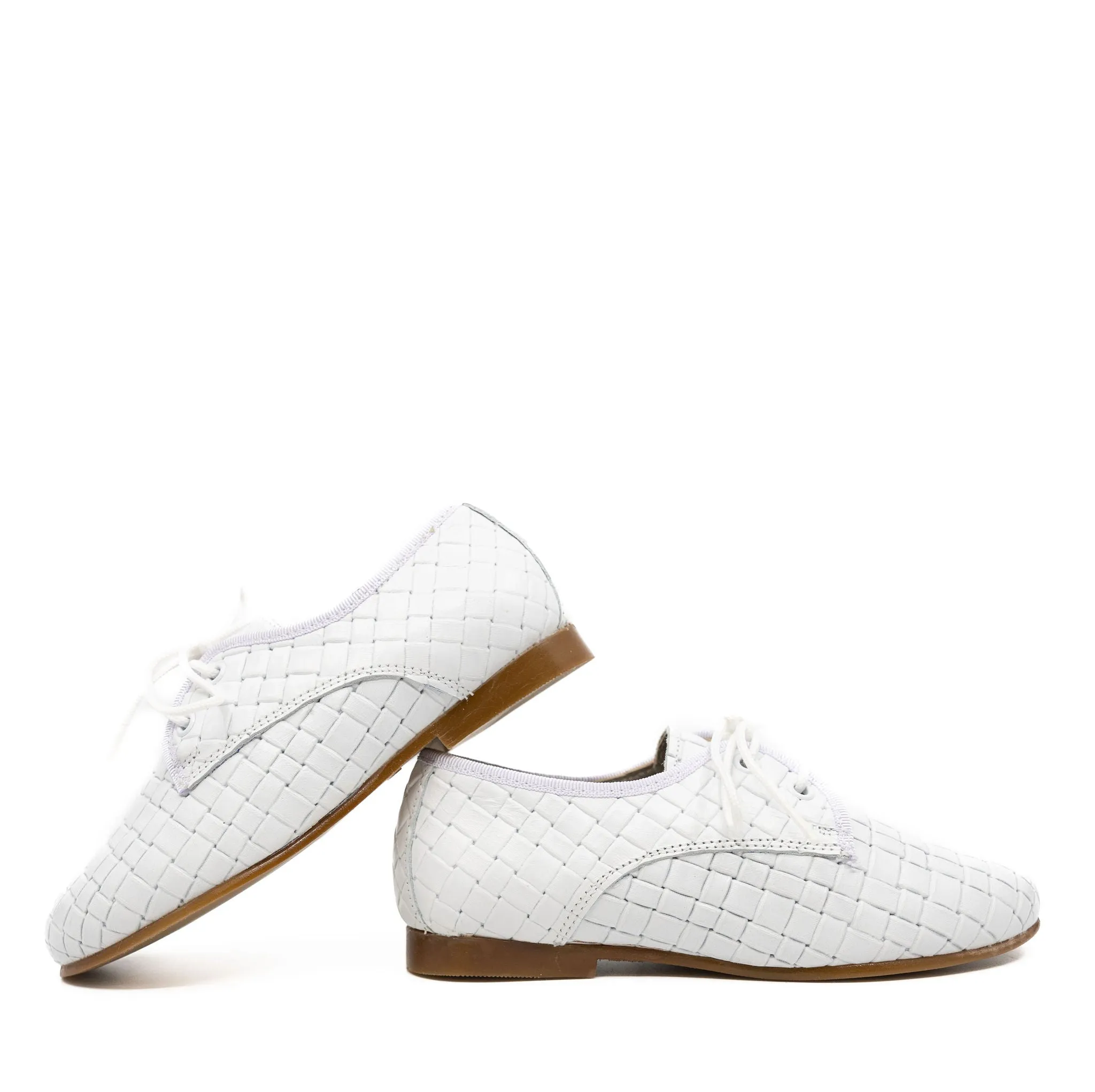 LMDI White Stamped Lace Oxford