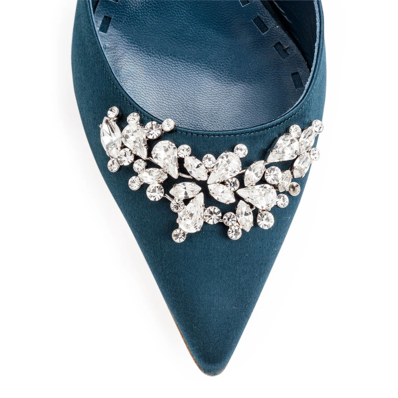 Lurum 90 teal satin pumps