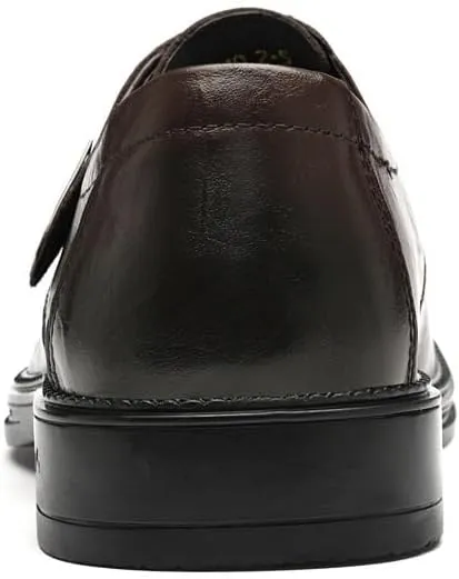 Men's Dress Shoes Classic Retro Comfortable Business Leather Oxford Shoes Non-Slip Softsole Walking Derby Shoes for Men(Brown,7.5)