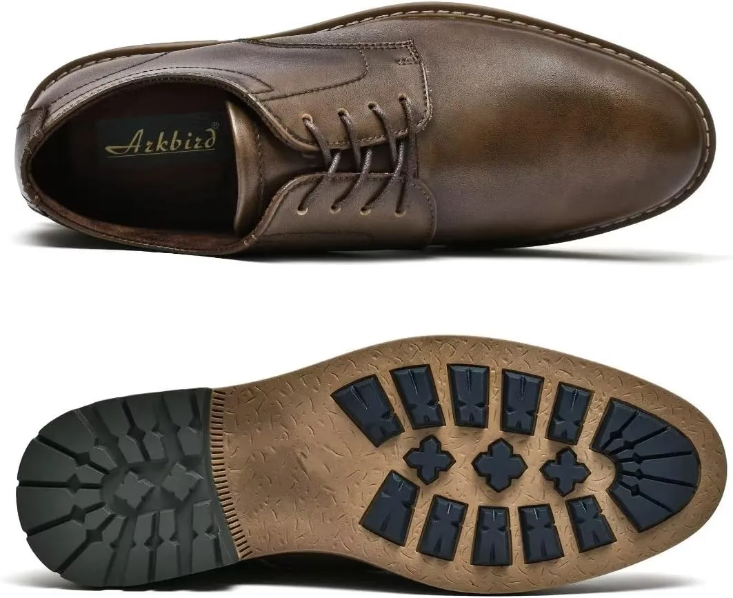 Mens Dress Shoes, Lace Up Plain Toe Leather Oxford
