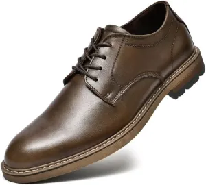 Mens Dress Shoes, Lace Up Plain Toe Leather Oxford