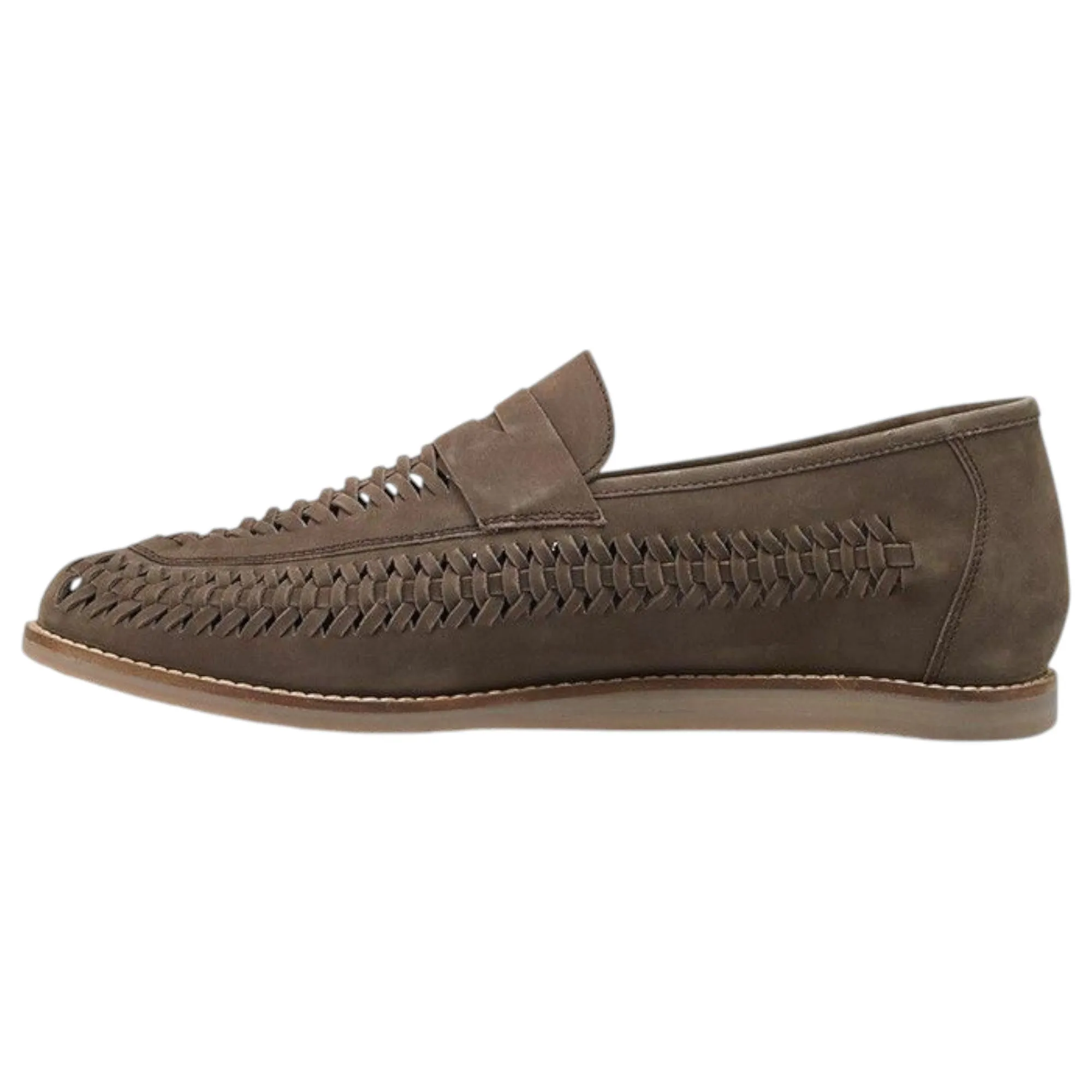 Mens Hush Puppies Wylie Shoes Brown Nubuck