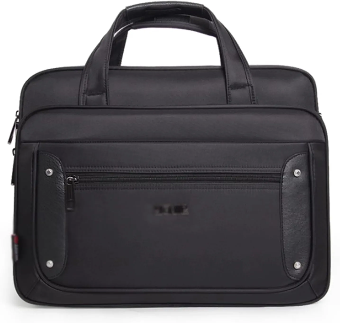 Mens Laptop Briefcase, oxford fabric, Water Resistant Work Bag w/Strap, Multi-pocket design, Retro Shoulder Satchel Bag, for Travel Office Business College, 15.7in