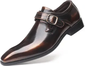 Men's Slip-On Leather New Oxford Shoes Leather Formal Business Oxford Shoes Business Casual Formal Shoes Office Work Low Top Dress Shoes