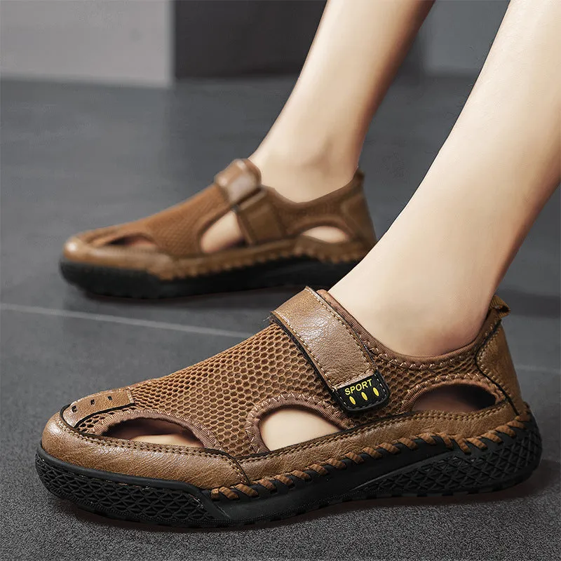 Men's Toe-Cap Breathable Hollow Mesh Water Shoe