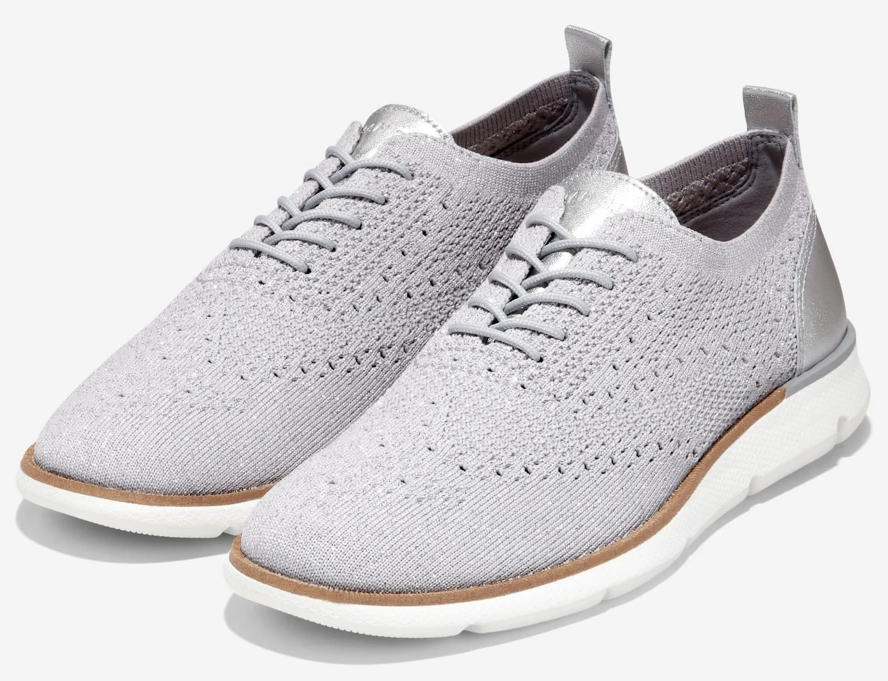 Metallic Slip On 4.Zerogrand Flat Stitchlite Haan Virtual Loafers Cole Microchip/Silver Large assortment