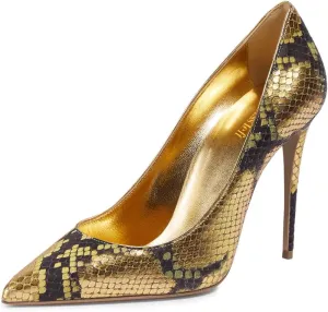 miss left Women Trendy Fashion Closed Pointed Toe Sky High Heel Pumps Slip On Stiletto Heels Shoes for Daily Casually Wear Size 4-16 US