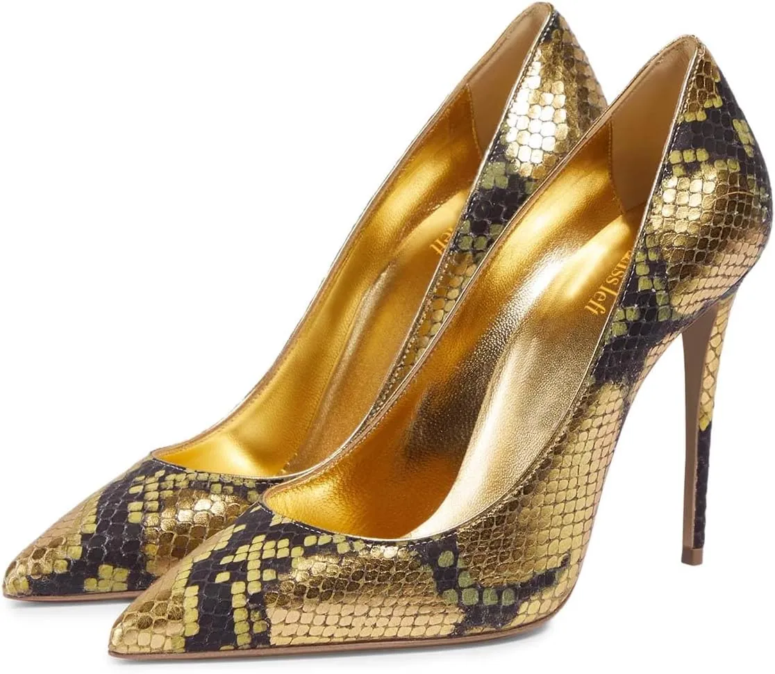 miss left Women Trendy Fashion Closed Pointed Toe Sky High Heel Pumps Slip On Stiletto Heels Shoes for Daily Casually Wear Size 4-16 US