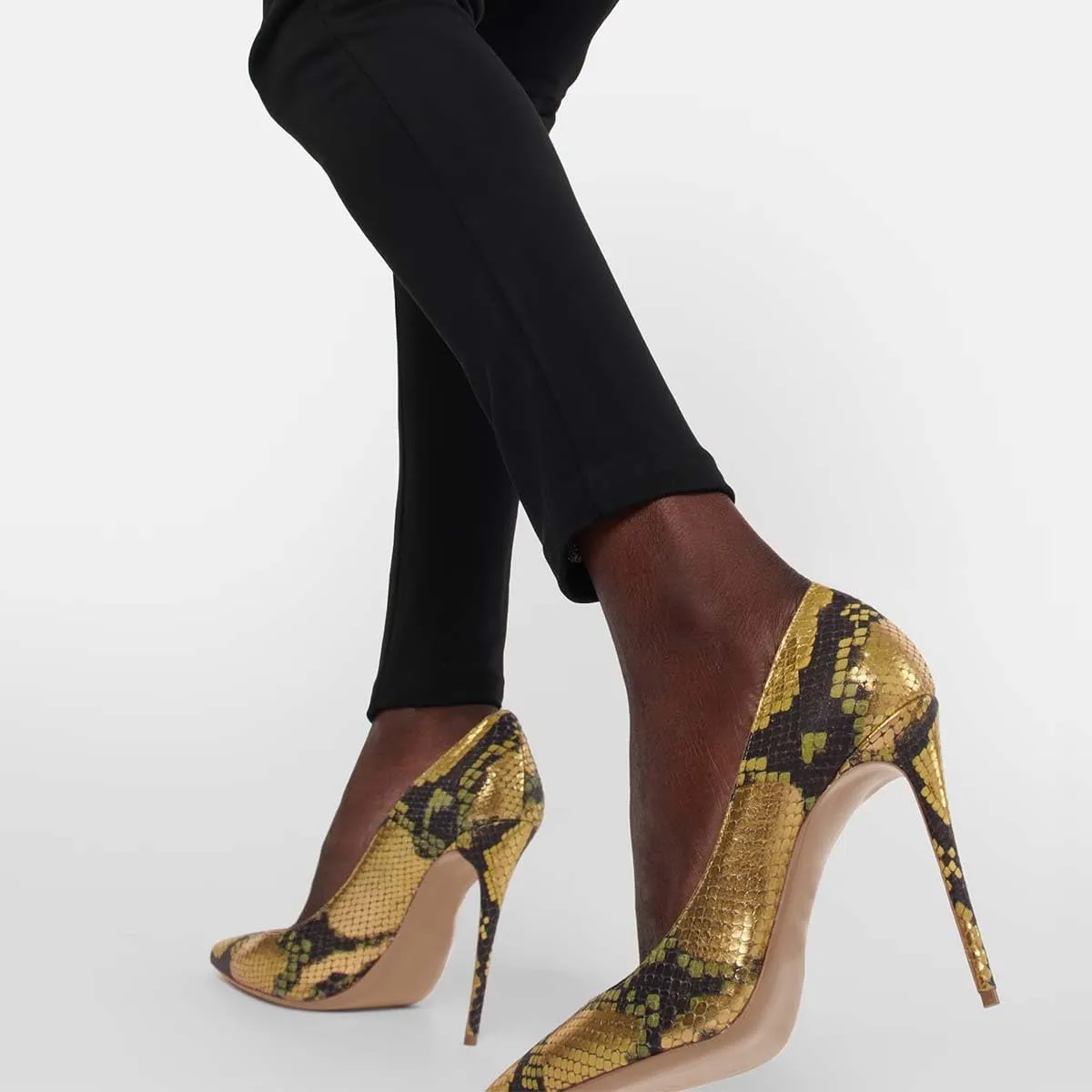 miss left Women Trendy Fashion Closed Pointed Toe Sky High Heel Pumps Slip On Stiletto Heels Shoes for Daily Casually Wear Size 4-16 US