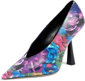 miss left Women's Classic V-Cut Closed Pointed Toe Pumps Slip On High Heel Elegant Daily Office Evening Dress Shoes Size 4-16 US