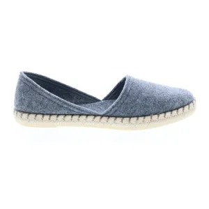 Miz Mooz Costa Womens Gray Canvas Slip On Loafer Flats Shoes