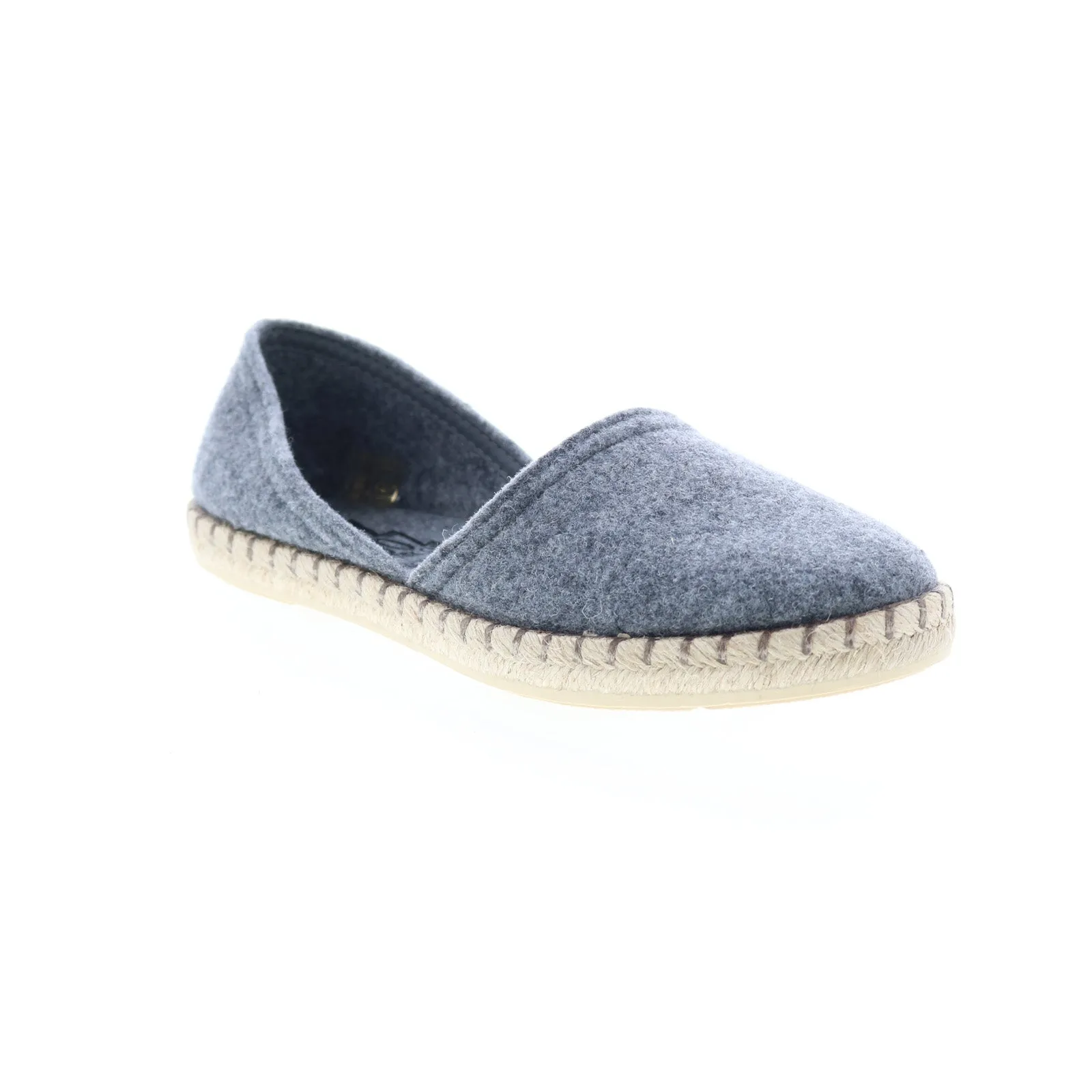 Miz Mooz Costa Womens Gray Canvas Slip On Loafer Flats Shoes