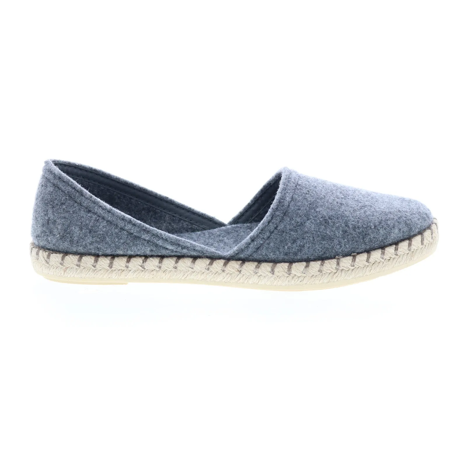 Miz Mooz Costa Womens Gray Canvas Slip On Loafer Flats Shoes