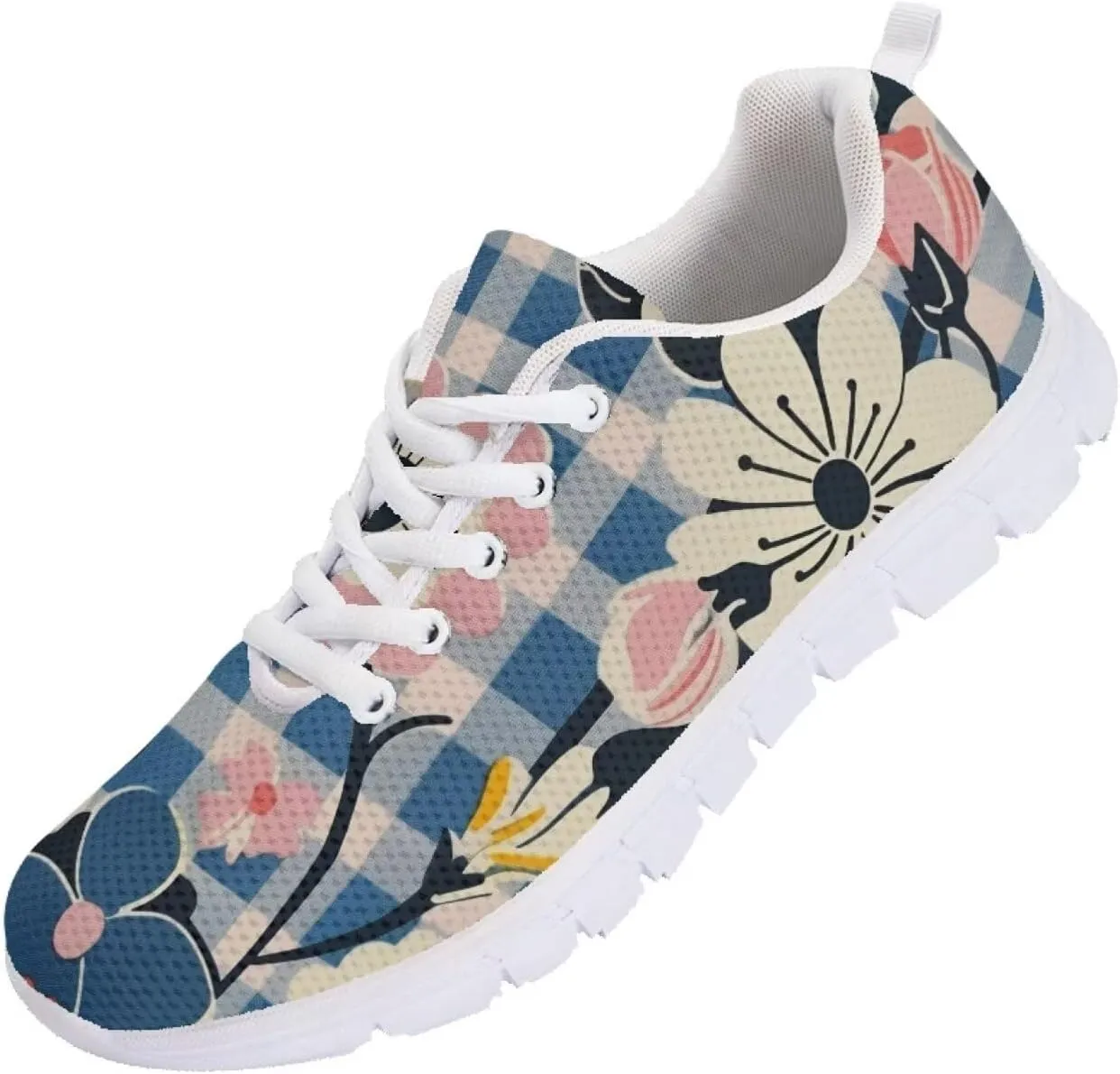 Modysero Shoes for Women Lace Up Tennis Shoes Daily Casual Womens Running Shoes with Mesh Breathable Ladies Footwear