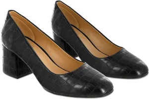 MOOMMO Women Classic Chunky Block Heel Suede Pumps Round Closed Toe Slip On 2" Low Thick Heels Dress Shoes Matte Patent Spring Fashion Office Ladies Work Pump Basic Shoe Elegant Wedding 4-11 M US