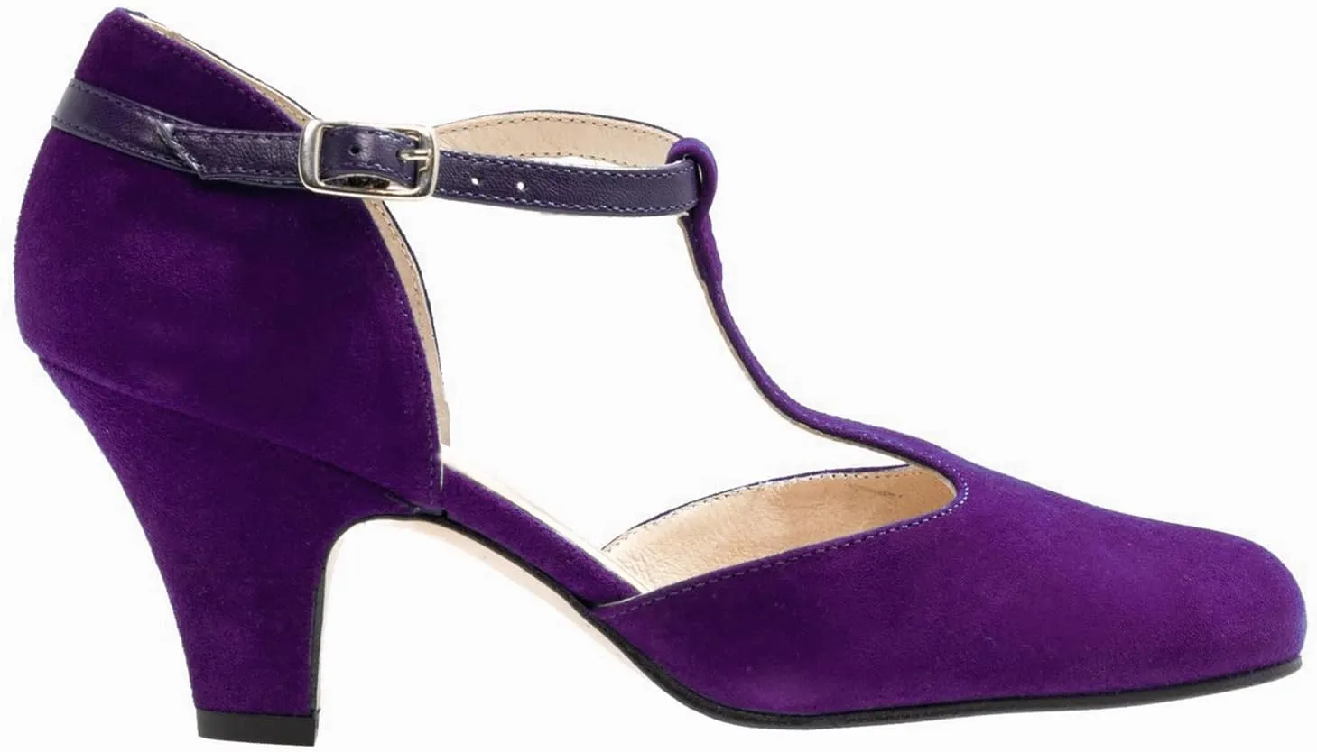 MOOMMO Women Elegant Kitten Heel Mary Jane Pumps Shoes Ankle T-Strap Round Closed Toe Cut-Out Dress Sandals Shoe Chunky Block Heels D-Orsay Suede Work Pump Fall fashion Office Wedding Spring 4-13 M US