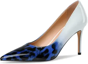 Multicolor Pumps for Women,Pointed-Toe High Heels Dress Wedding Office Pump Shoes