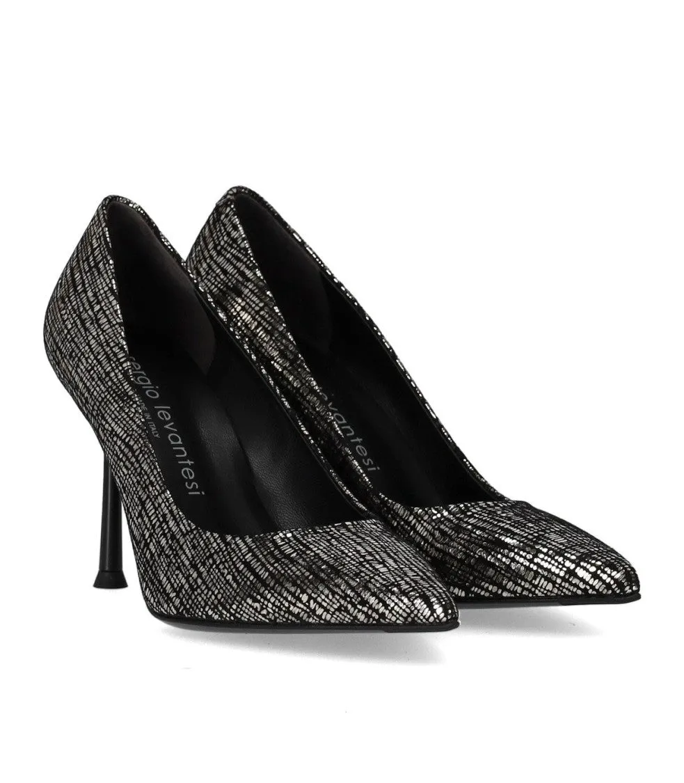 Musa Black Silver Pump