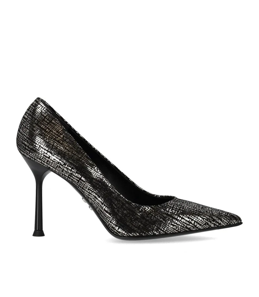 Musa Black Silver Pump