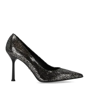 Musa Black Silver Pump