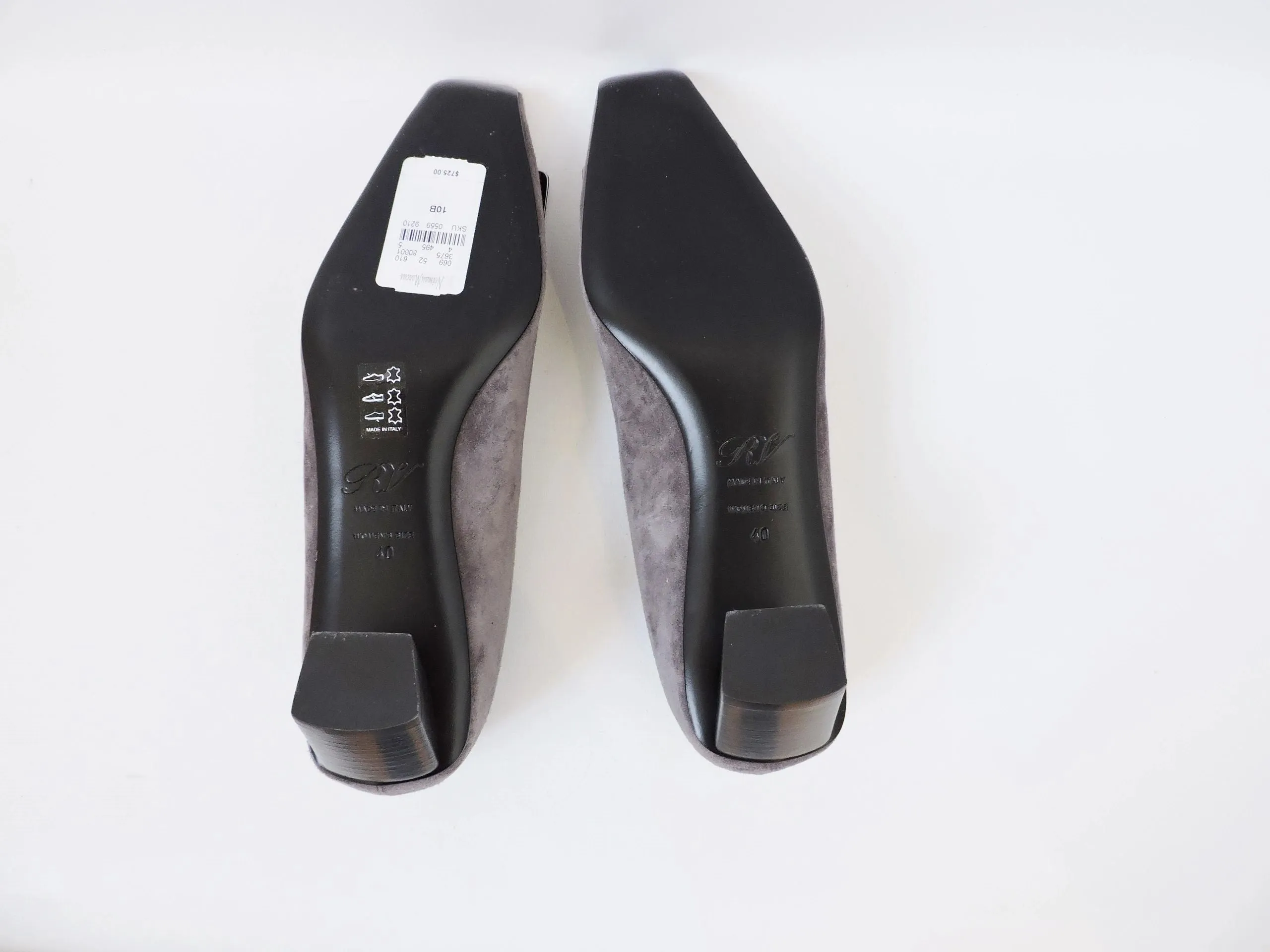 NEW Roger Vivier Suede Buckle Pump Size 40 It (10 Us)