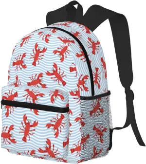 Novastar Travel Laptop Backpack for Men Women - Cute Cartoon Lobster Backpack for Work with Adjustable Straps - Water Resistant Beach Backpack, Travel Backpack with Laptop Compartment