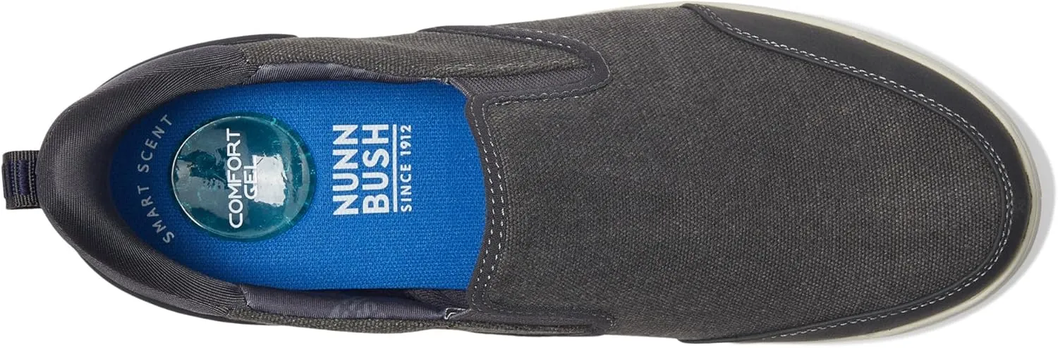 Nunn Bush Men's Kore City Walk Canvas Ez Moc Toe Slip-on Sneakers Easy Off Loafer