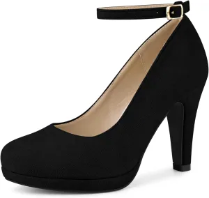 Perphy Mary Jane Pump Round Toe Stiletto Heels Pumps for Women
