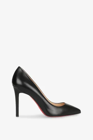 Pigalle 100 black leather pump